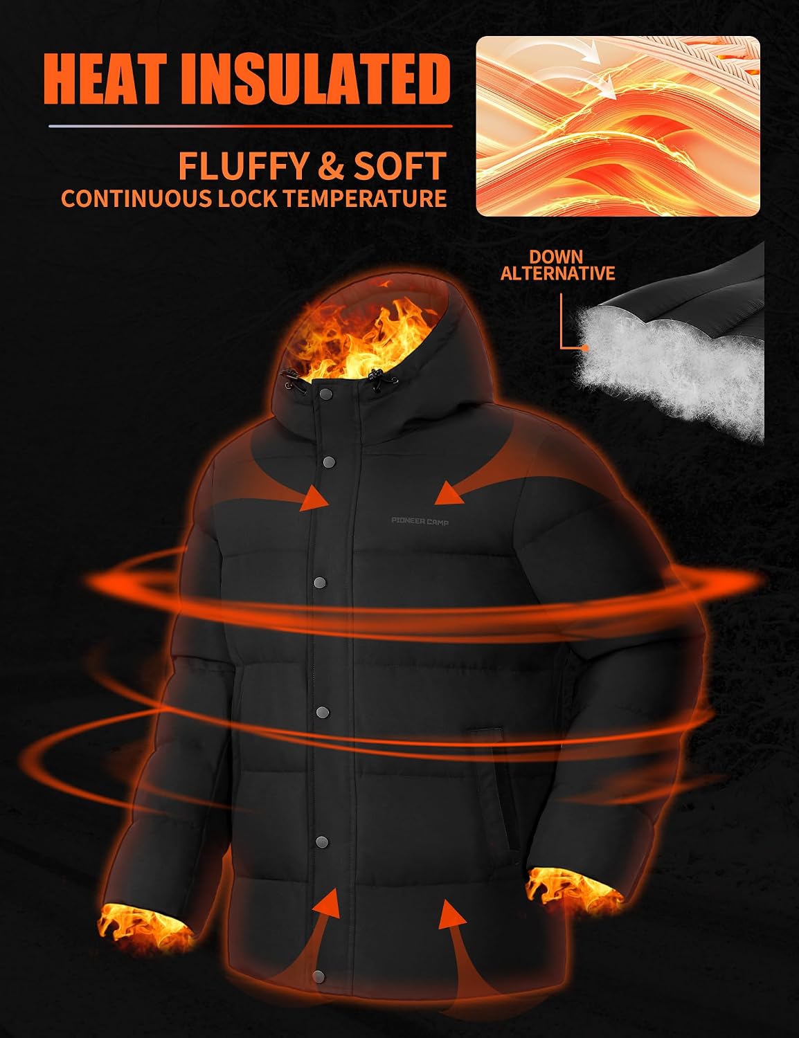 Winter Coat Warm Winter Puffer Jacket Waterproof Thicken image 3